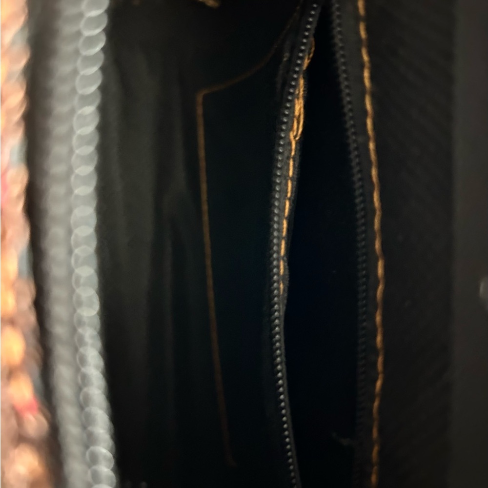 Boho Brown and Multicolor Embroidered Shoulder Bag - Picture 5 of 7